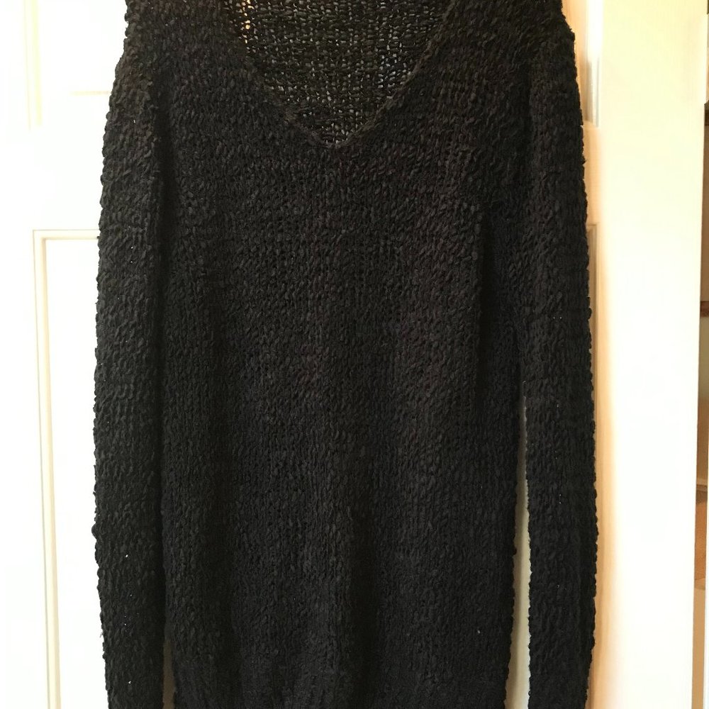 Vocal Black Knit Biking Sweater